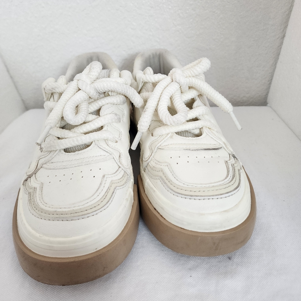 Beier Sports Low Top Cream Color Rope Lace Women's Shoes Size 7